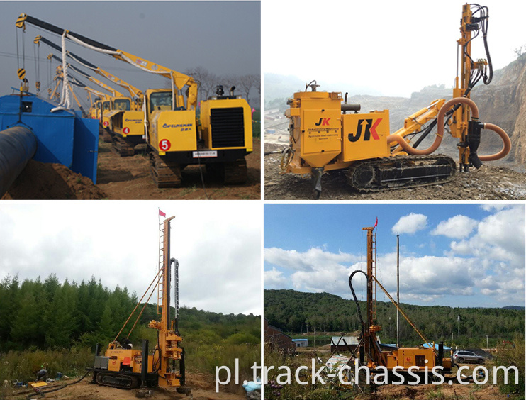 Gumowa stalowa podwozie podwozia 2ton 3ton 4ton 6ton 8ton 10t dla koparki podwozia hydraulika Hydraulic Drilling koparka hydrauliczna